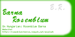 barna rosenblum business card